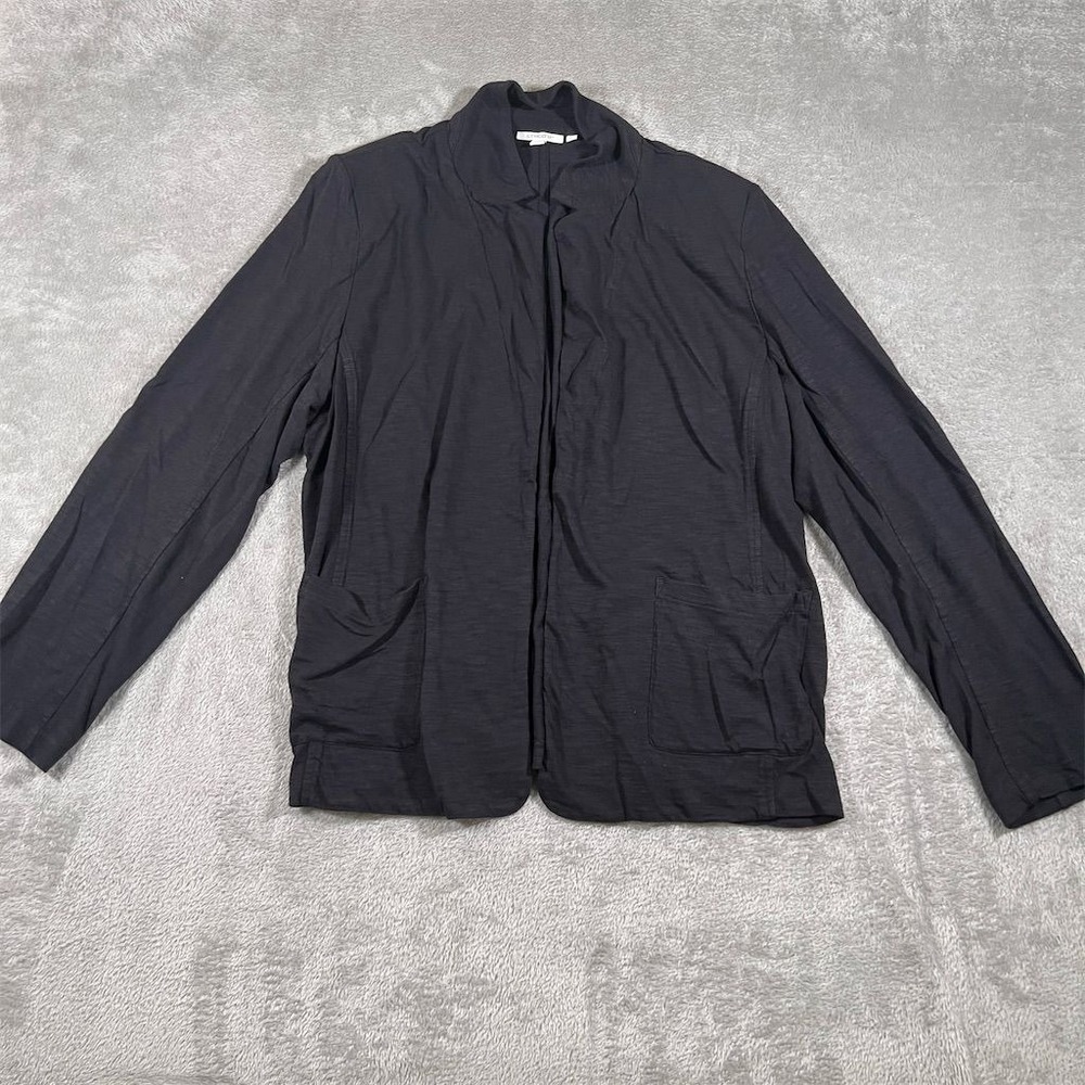 Chico's Women's Black Lightweight Jacket XL Long Sleeve Relaxed Fit